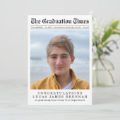 Ankündigung des Abschlusses "Old Newspaper Style" (Stehend Vorderseite)