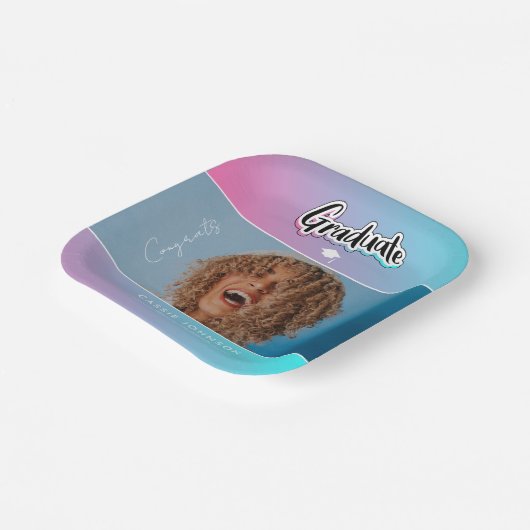 Ankündigung des Abschlusses Pappteller (Gewinkelt)