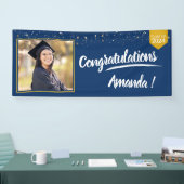 Ankündigung des Abschlusses personalisiertes Foto Banner (Messe)