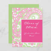 Ankündigung des Abschlusses "Pink and Green Paisle (Vorne/Hinten)