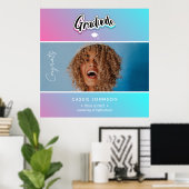 Ankündigung des Abschlusses Poster (Heimbüro)