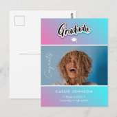 Ankündigung des Abschlusses Postkarte (Vorne/Hinten)