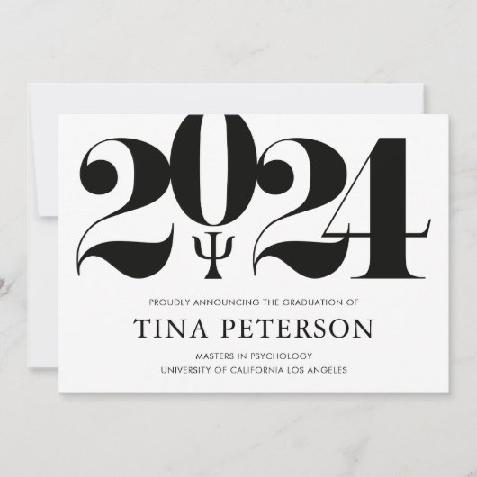 Ankündigung des Abschlusses Psychologie (Vorderseite)