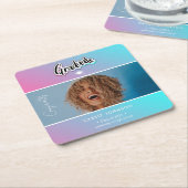 Ankündigung des Abschlusses Rechteckiger Pappuntersetzer (angewinkelt)