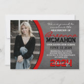 Ankündigung des Abschlusses Red and Black Chalkboa (Vorderseite)