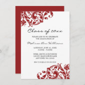 Ankündigung des Abschlusses Red and Black Swirl (Vorne/Hinten)