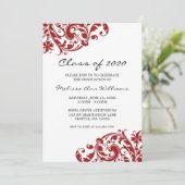 Ankündigung des Abschlusses Red and Black Swirl (Stehend Vorderseite)