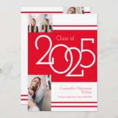 Ankündigung des Abschlusses "Red White School Colo (Vorne/Hinten)