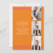 Ankündigung des Abschlusses "Rosa Orange School Co (Rückseite)