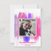 Ankündigung des Abschlusses "Rosa und Lila Glitzer (Vorderseite)