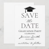 Ankündigung des Abschlusses Save the Date (Vorne/Hinten)