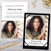 Ankündigung des Abschlusses Schwarz/Weiß