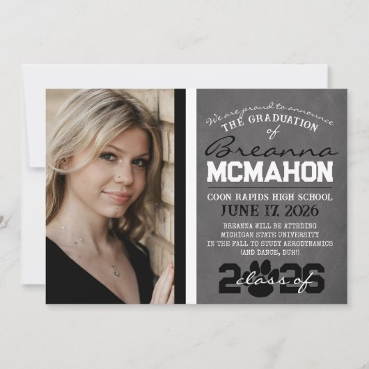 Ankündigung des Abschlusses "Schwarz/Weiß" (Vorderseite)