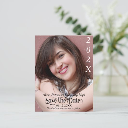 Ankündigung des Abschlusses "Schwarzer Text" Save (Stehend Vorderseite)