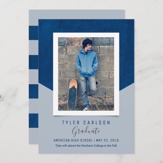 Ankündigung des Abschlusses "Slanted Background Fo (Vorne/Hinten)