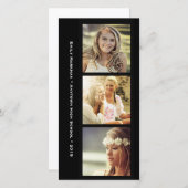 Ankündigung des Abschlusses "Three Foto Black Fram (Vorne/Hinten)