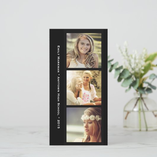 Ankündigung des Abschlusses "Three Foto Black Fram (Stehend Vorderseite)