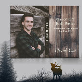 Ankündigung des Abschlusses und vielen Dank Postkarte