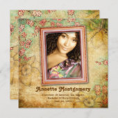 Ankündigung des Abschlusses "Vintage Blumengrube" (Vorne/Hinten)