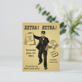 Ankündigung des Abschlusses Vintage Zeitung (Stehend Vorderseite)