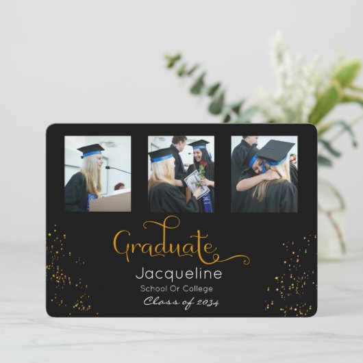 Ankündigung des Abschlusses von Black and Gold Fot (Stehend Vorderseite)