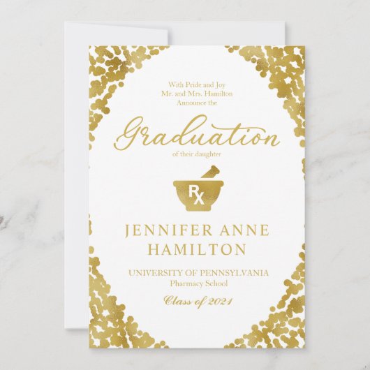 Ankündigung des Abschlusses von Eltern (Vorderseite)