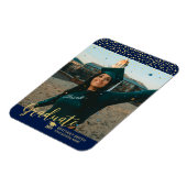 Ankündigung des Abschlusses von Gold- und Navy-Fot Magnet (Linke Seite)