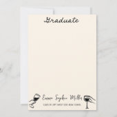 Ankündigung des Abschlusses von Hand (Rückseite)