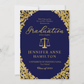 Ankündigung des Abschlusses von Jurastudien durch  (Vorderseite)