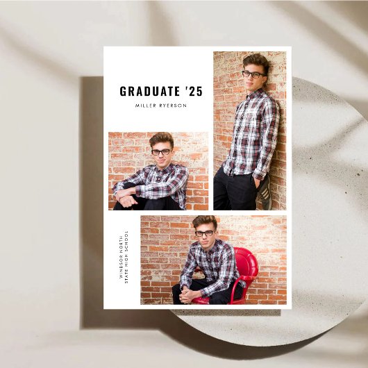 Ankündigung des Abschlusses von modernen Fotos