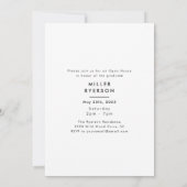 Ankündigung des Abschlusses von modernen Fotos (Rückseite)