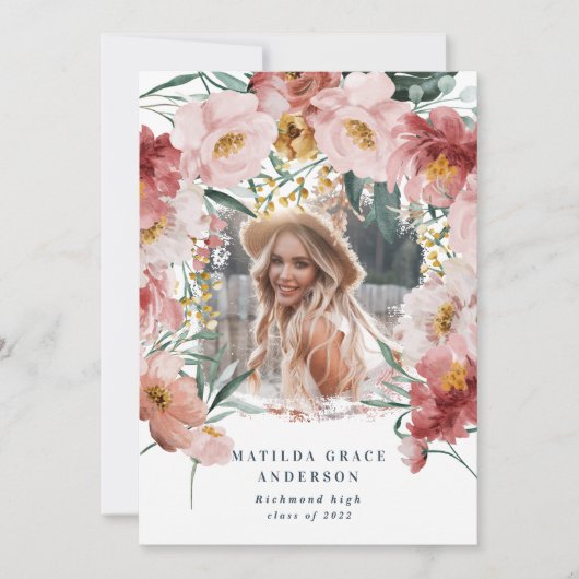 Ankündigung des Abschlusses von Pink mädchenhaftem (Vorderseite)