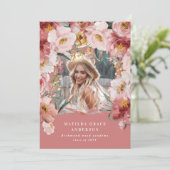 Ankündigung des Abschlusses von Pink mädchenhaftem (Stehend Vorderseite)