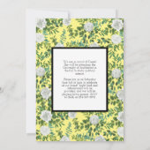 Ankündigung des Abschlusses "White Rose Yellow Fot (Rückseite)