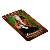 Ankündigung des Abschlusses "Wood String Lights Fo Magnet (Rechte Seite)