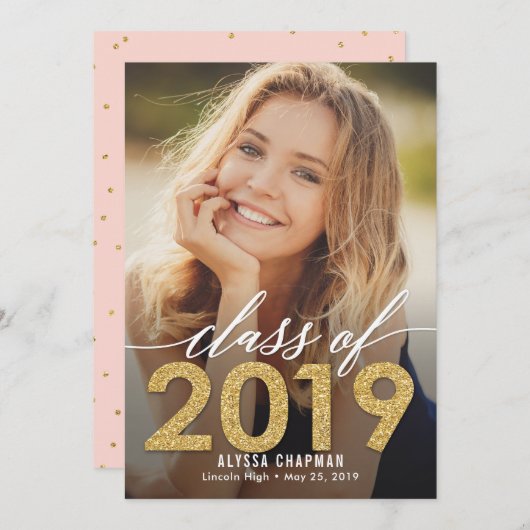 Ankündigung des Abschlusses zum glühenden Jahr (Vorne/Hinten)