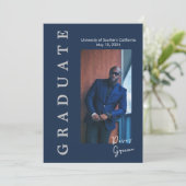 Ankündigung des Absolventen eines Fotos der Marine (Stehend Vorderseite)