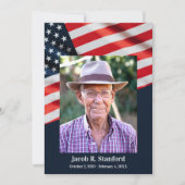 Ankündigung des amerikanischen Fotos "Flag" (Vorderseite)