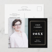 Ankündigung des angesagten Abschlusses an der Gren Postkarte (Vorne/Hinten)