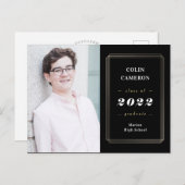 Ankündigung des angesagten Abschlusses an der Gren Postkarte (Vorne/Hinten)