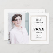 Ankündigung des angesagten Abschlusses an der Gren Postkarte (Vorne/Hinten)