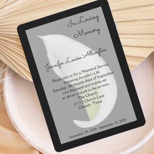 Ankündigung des atemberaubenden Lily Memorial Serv