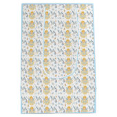 Ankündigung des Baby Boy Stork Angel Mittlere Geschenktüte (Rückseite)