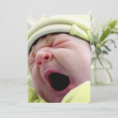 Ankündigung des Babyjungen Neugeborenen Dankeschön (Stehend Vorderseite)