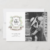 Ankündigung des Big Sister Floral Schwangerschaft (Vorderseite)