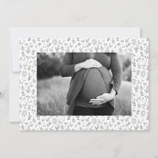 Ankündigung des Big Sister Floral Schwangerschaft (Rückseite)