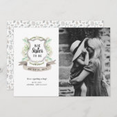 Ankündigung des Big Sister Floral Schwangerschaft (Vorne/Hinten)