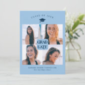 Ankündigung des Blue Box-Abschlusses für Graduate (Stehend Vorderseite)