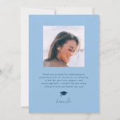 Ankündigung des Blue Box-Abschlusses für Graduate (Rückseite)