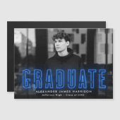 Ankündigung des Blue Neon Foto Abschluss (Vorne/Hinten)